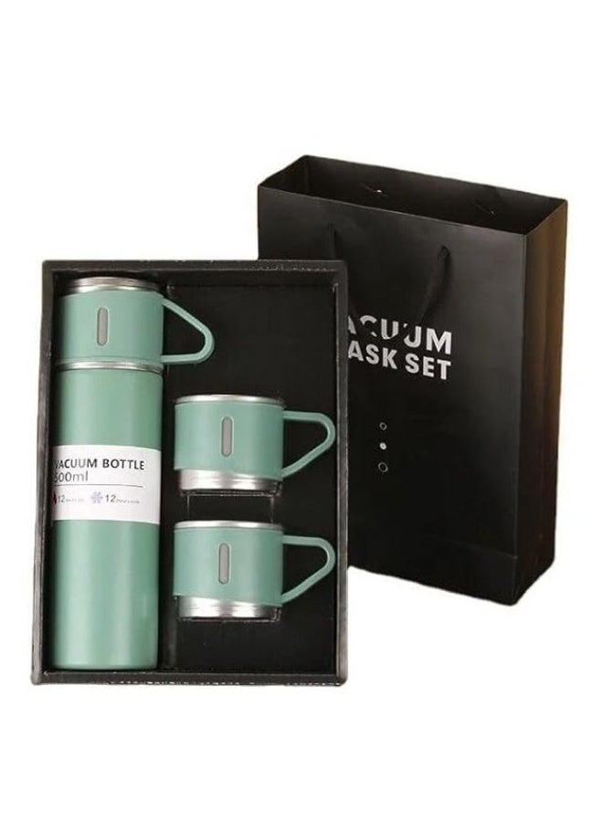 Vacuum Flask كوب ترمس أصلي سعة 500 مل مع 3 أكواب -اخضر - Image 2